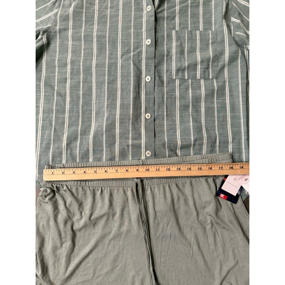 Auden Women's XXL Long Sleeve Sleep Shirt  Button Front, Notch Collar & Shorts - Picture 4 of 10